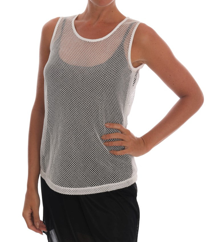 Dolce & Gabbana Sleeveless Transparent Net Tank Top