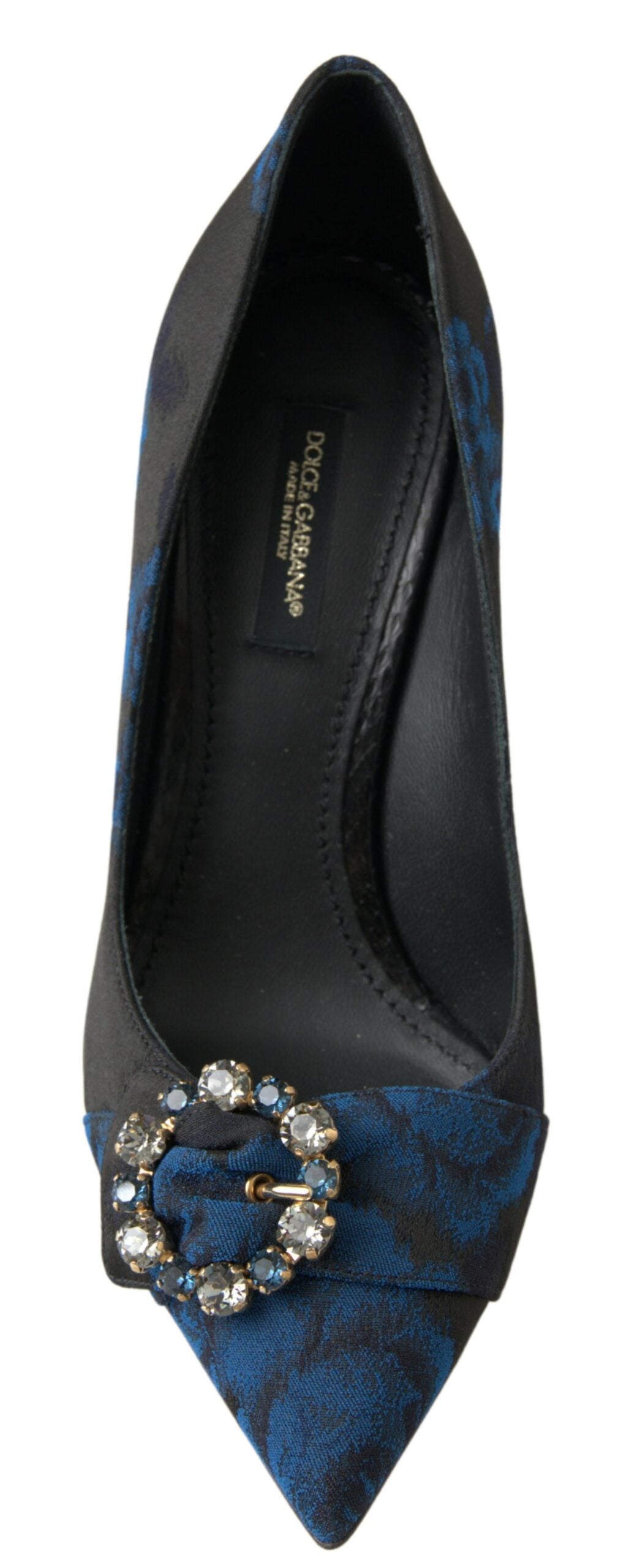 Dolce &amp; Gabbana blaue Ayers-Kristall-Pumps mit Blumenmuster