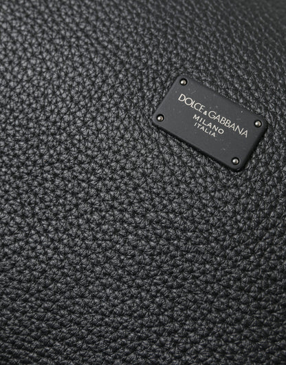 Dolce & Gabbana Elegant Black Leather Shoulder Bag