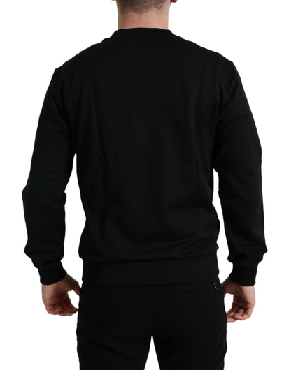 Dolce & Gabbana Elegant Black Cotton Pullover Sweater