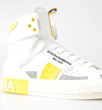 Dolce & Gabbana High-Top Perforated Leather Sneakers