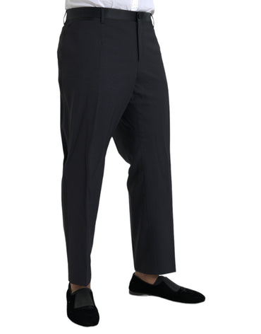 Dolce & Gabbana Blue Wool Men Skinny Dress Pants