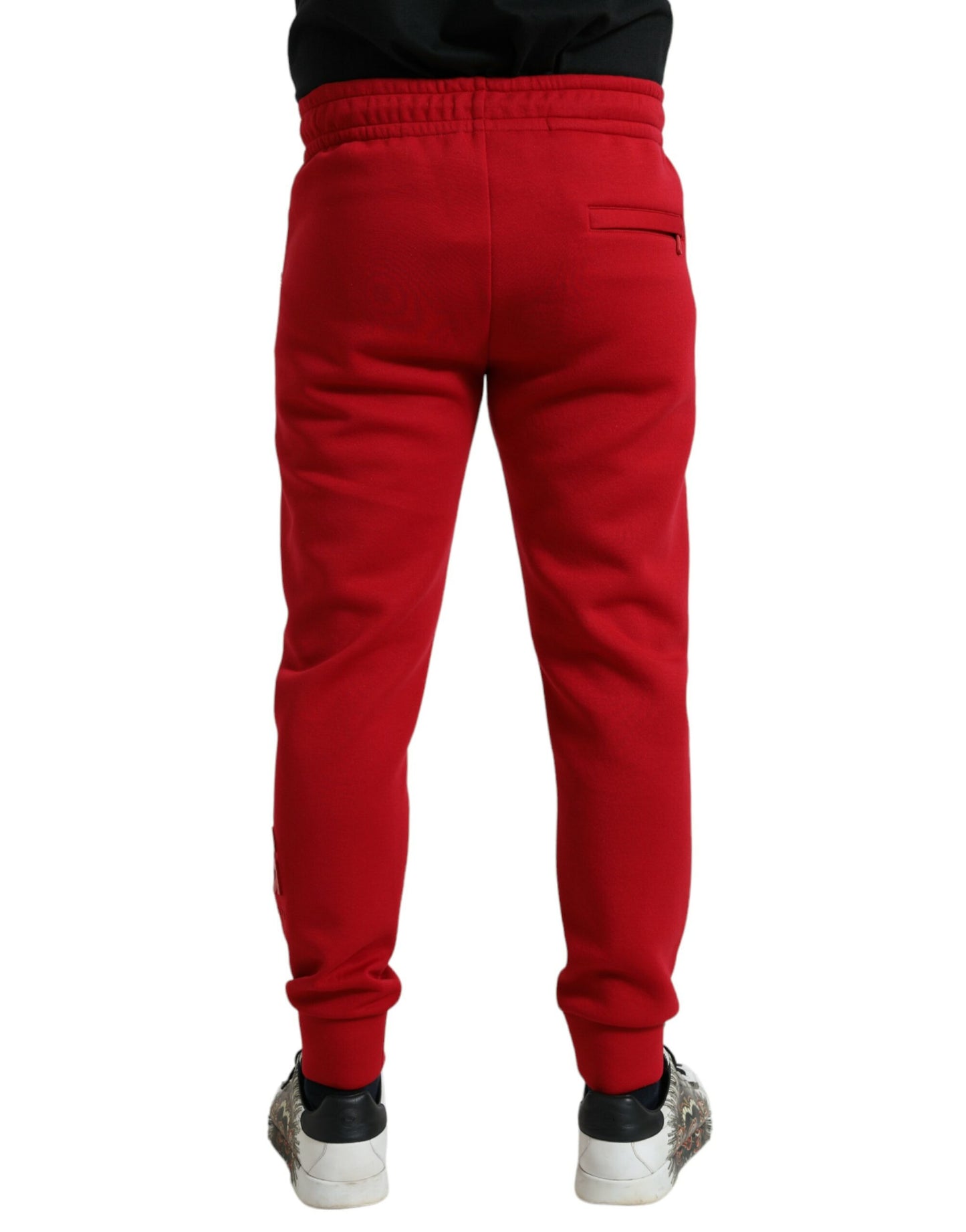 Dolce &amp; Gabbana – Rote Skinny-Jogginghose aus Baumwollmischung