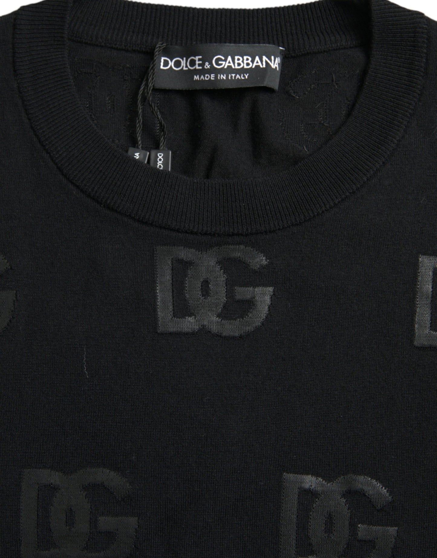 Dolce & Gabbana Black DG Logo Pullover Sweatshirt Sweater