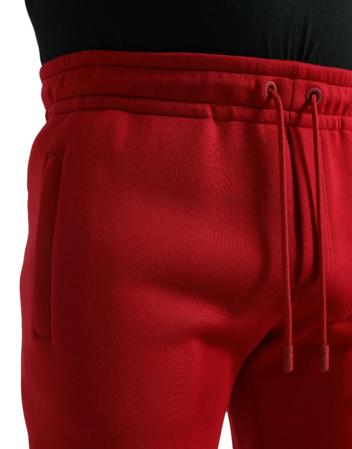 Dolce &amp; Gabbana – Rote Skinny-Jogginghose aus Baumwollmischung