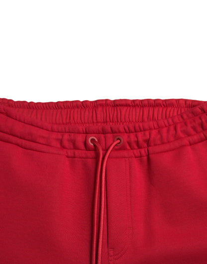 Dolce &amp; Gabbana – Rote Skinny-Jogginghose aus Baumwollmischung