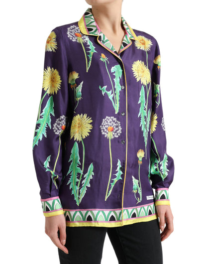 Dolce & Gabbana Elegant Silk Twill Floral Shirt