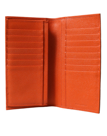 Dolce & Gabbana Chic Orange Crocodile Leather Wallet