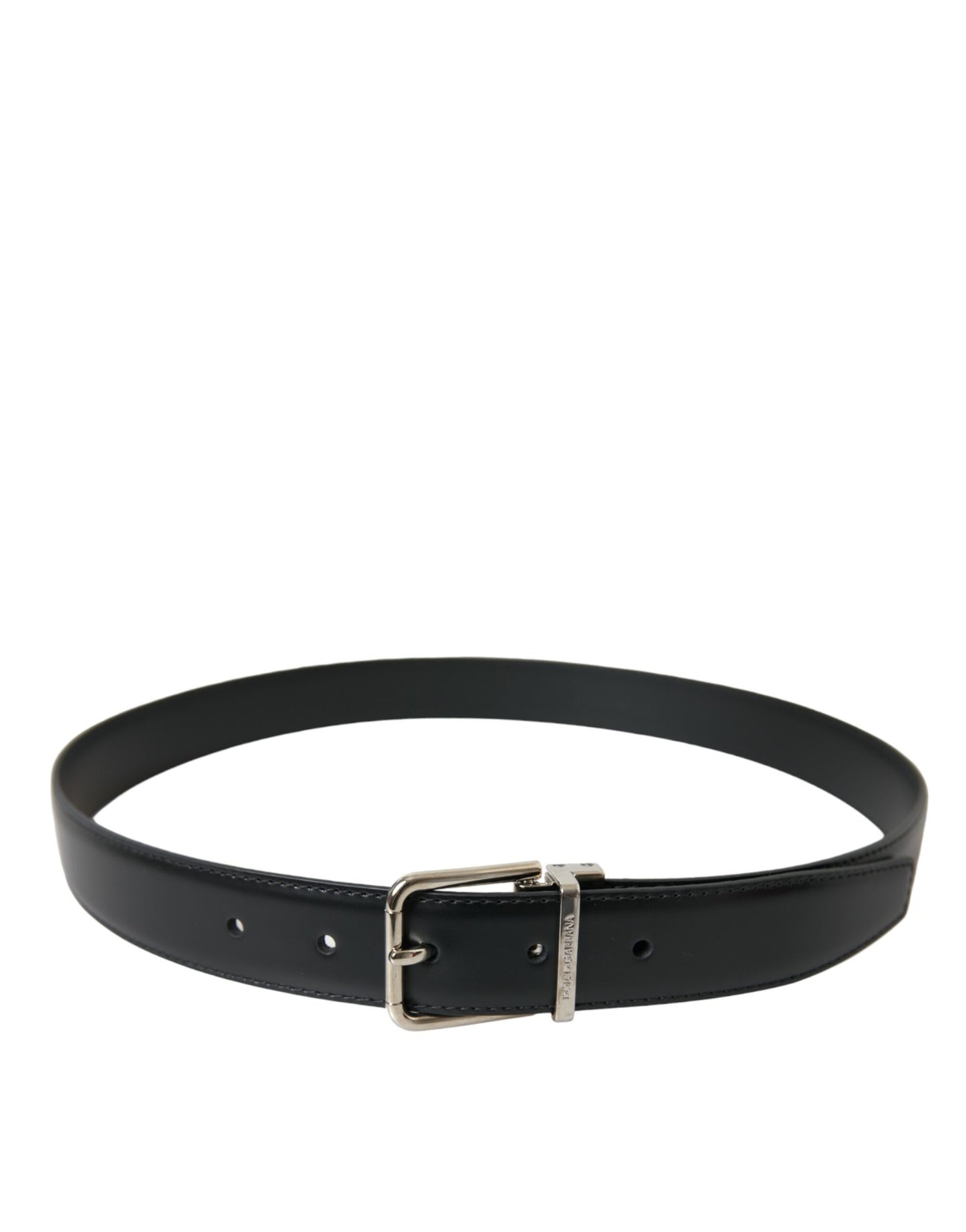 Dolce & Gabbana Elegant Black Calf Leather Belt