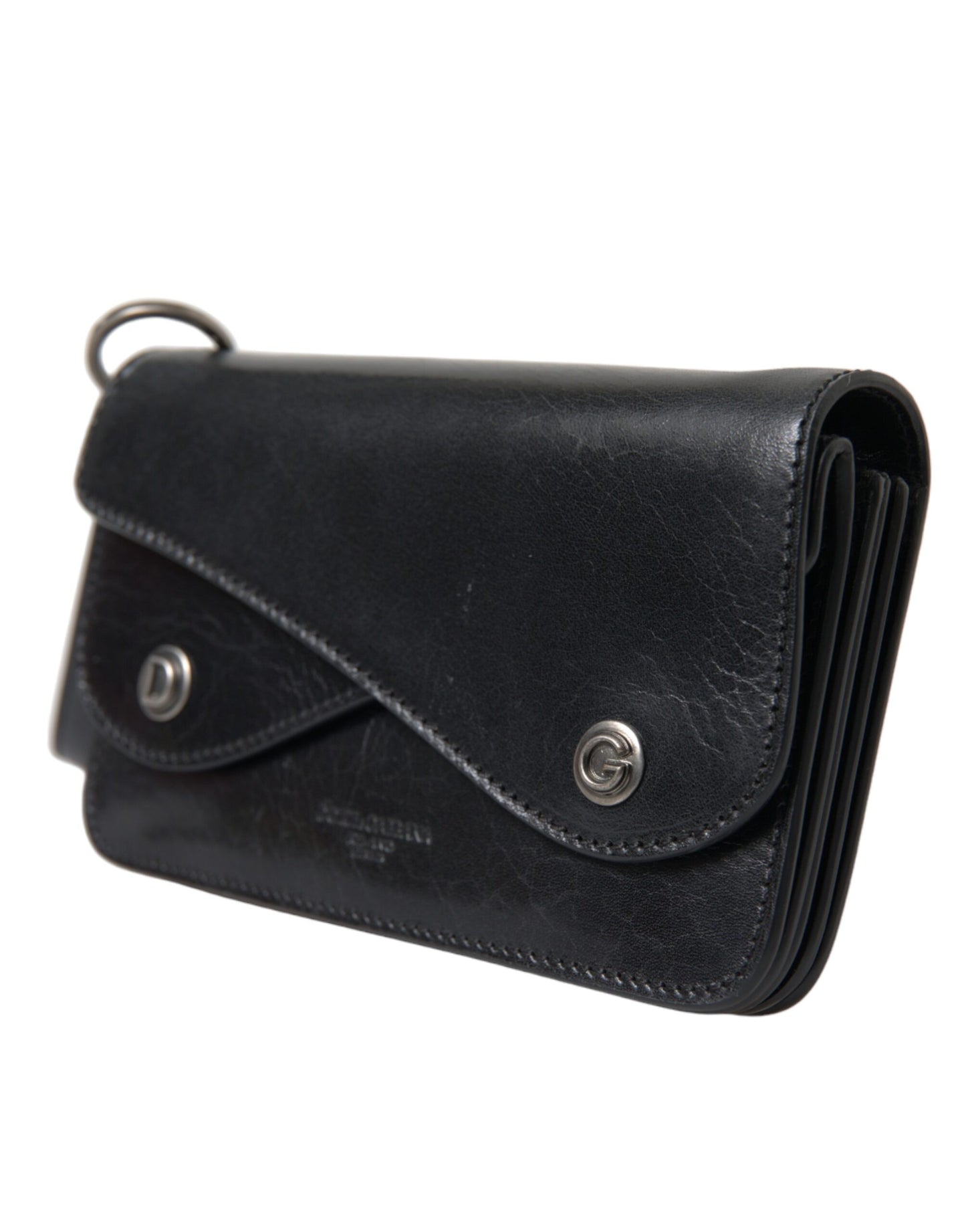 Dolce & Gabbana Sleek Black Leather Shoulder Bag