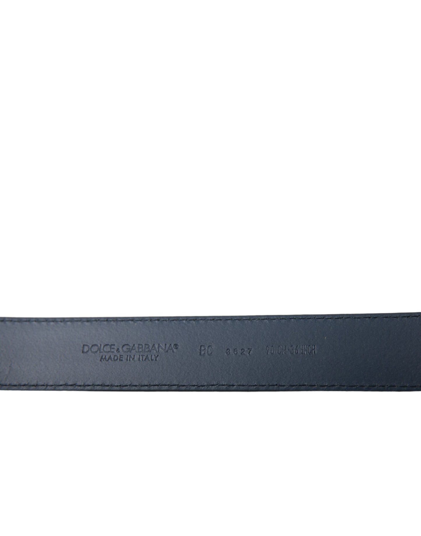 Dolce & Gabbana Elegant Navy Blue Leather Belt