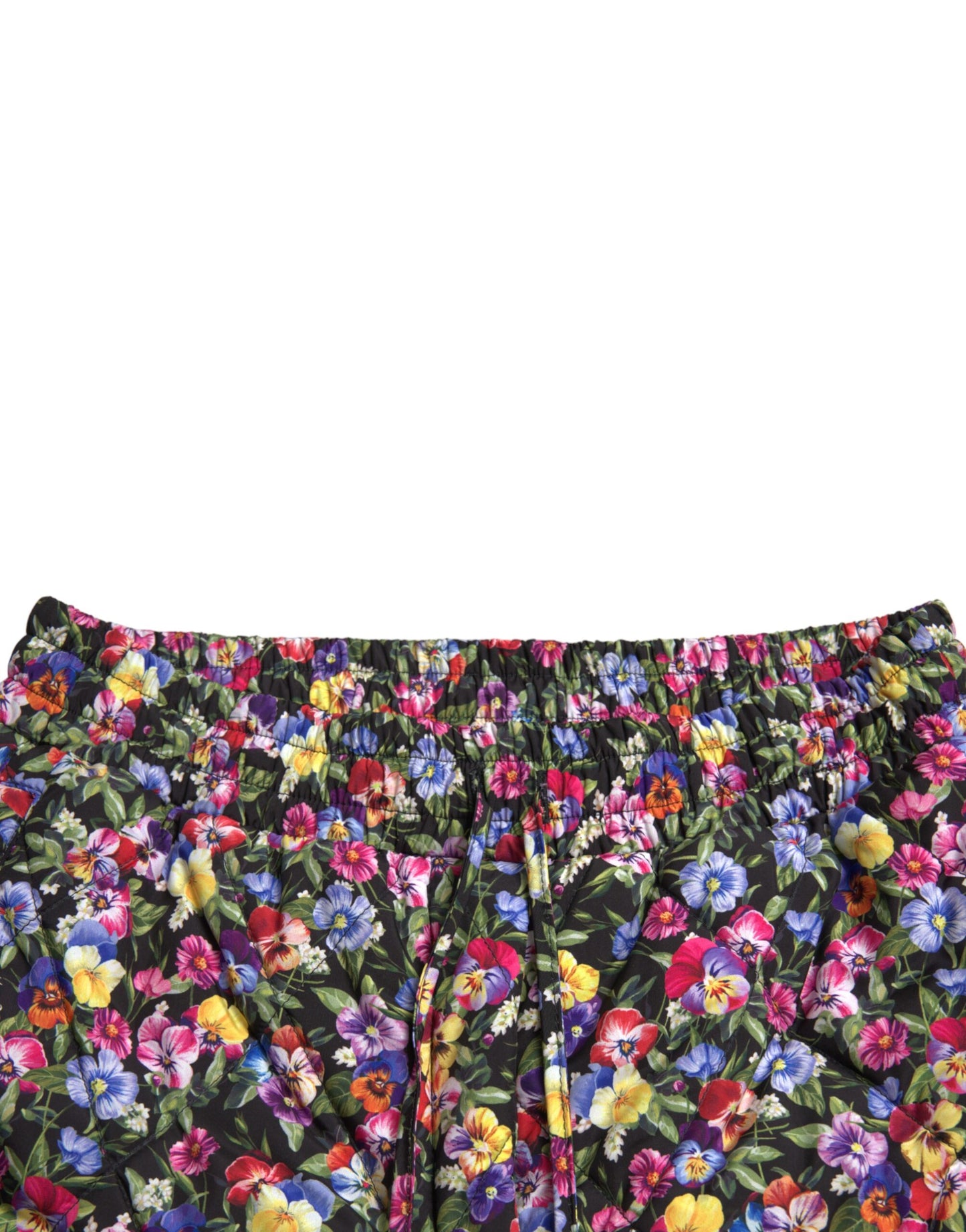 Mehrfarbige Hotpants-Shorts mit hohem Bund und Blumenmuster von Dolce &amp; Gabbana