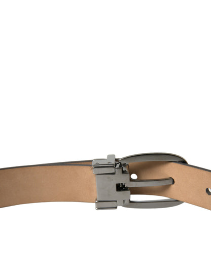 Dolce & Gabbana Elegant Dark Brown Leather Belt