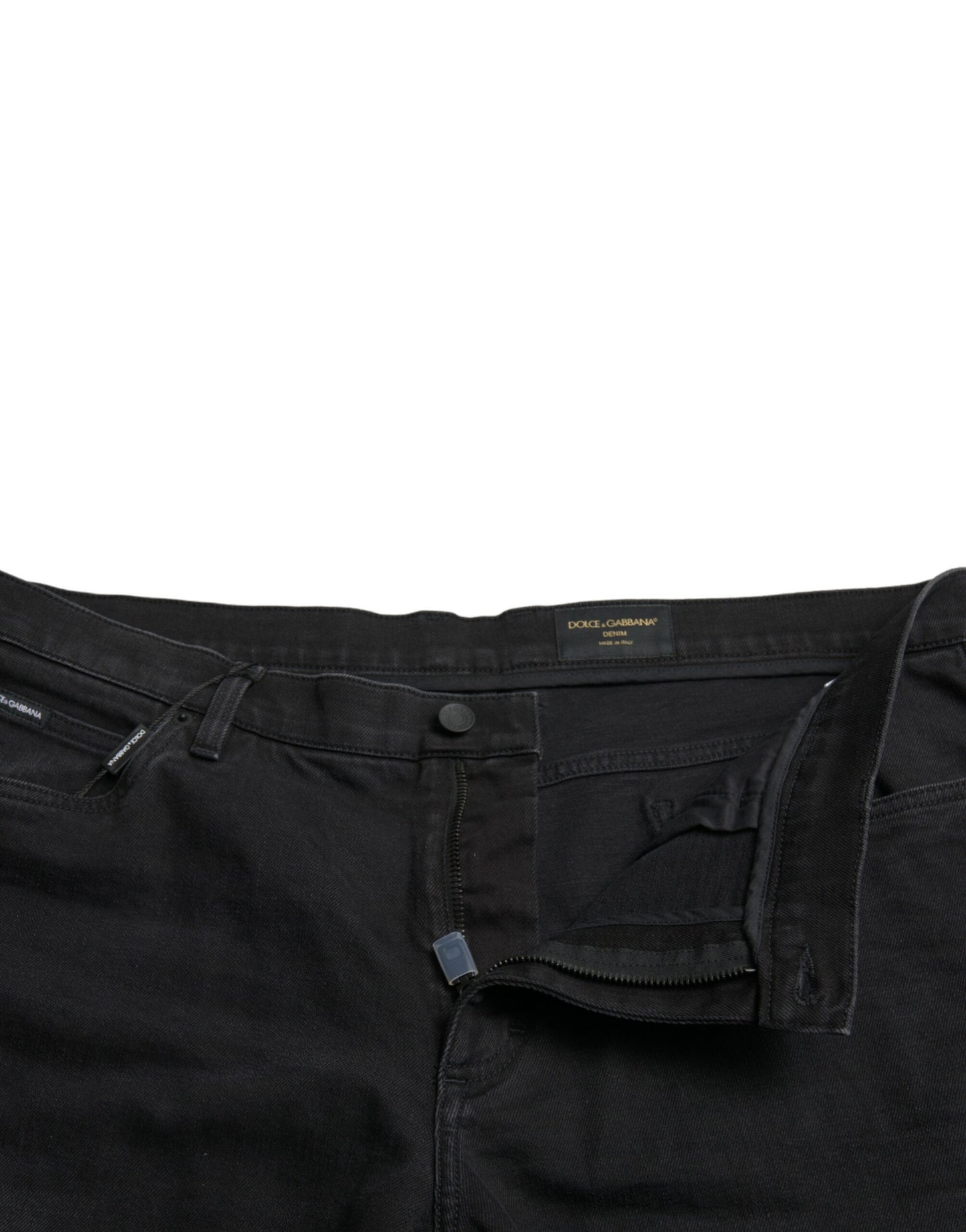 Schwarze Bermuda-Jeansshorts aus Stretch-Baumwolle von Dolce &amp; Gabbana