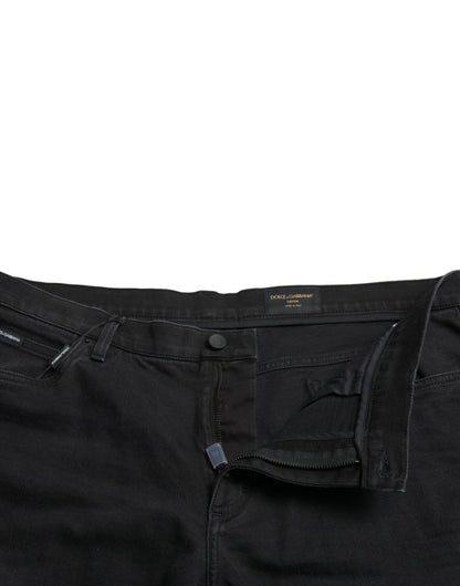 Schwarze Bermuda-Jeansshorts aus Stretch-Baumwolle von Dolce &amp; Gabbana