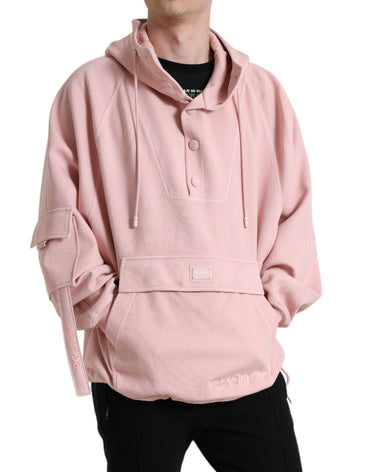 Dolce & Gabbana Elegant Pink Pullover Sweater with Hood