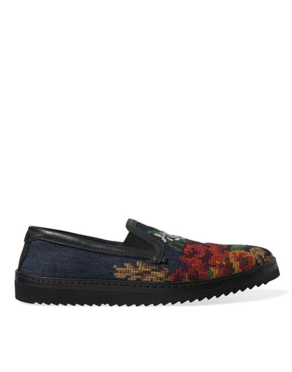 Dolce & Gabbana Elegant Multicolor Floral Loafers