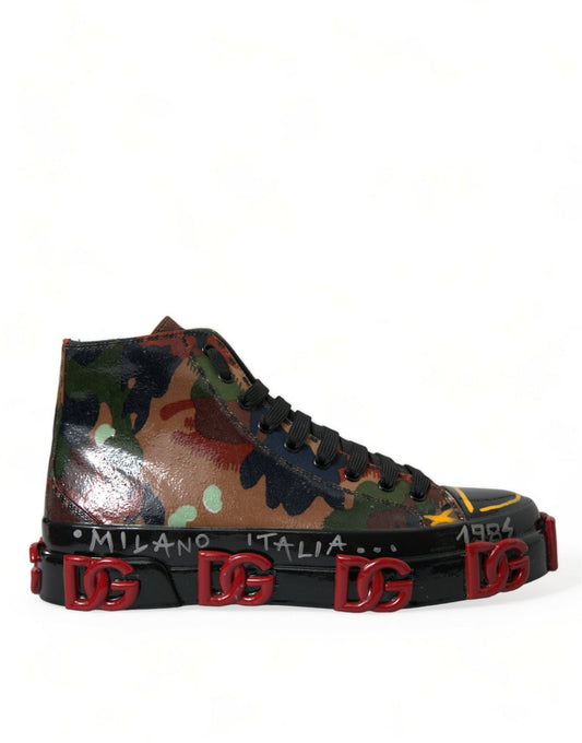 Dolce & Gabbana Chic Multicolor High-Top Sneakers