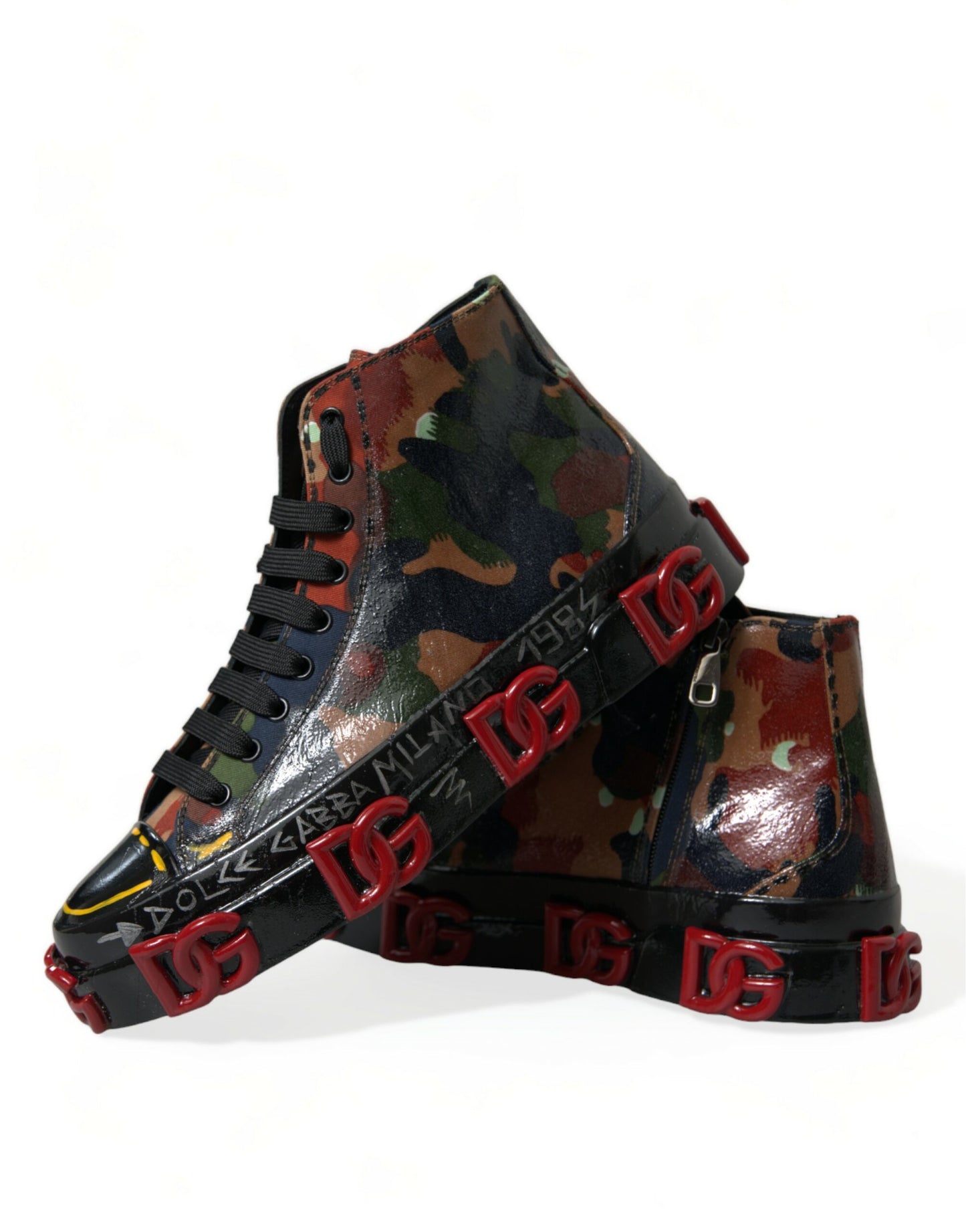 Dolce & Gabbana Chic Multicolor High-Top Sneakers