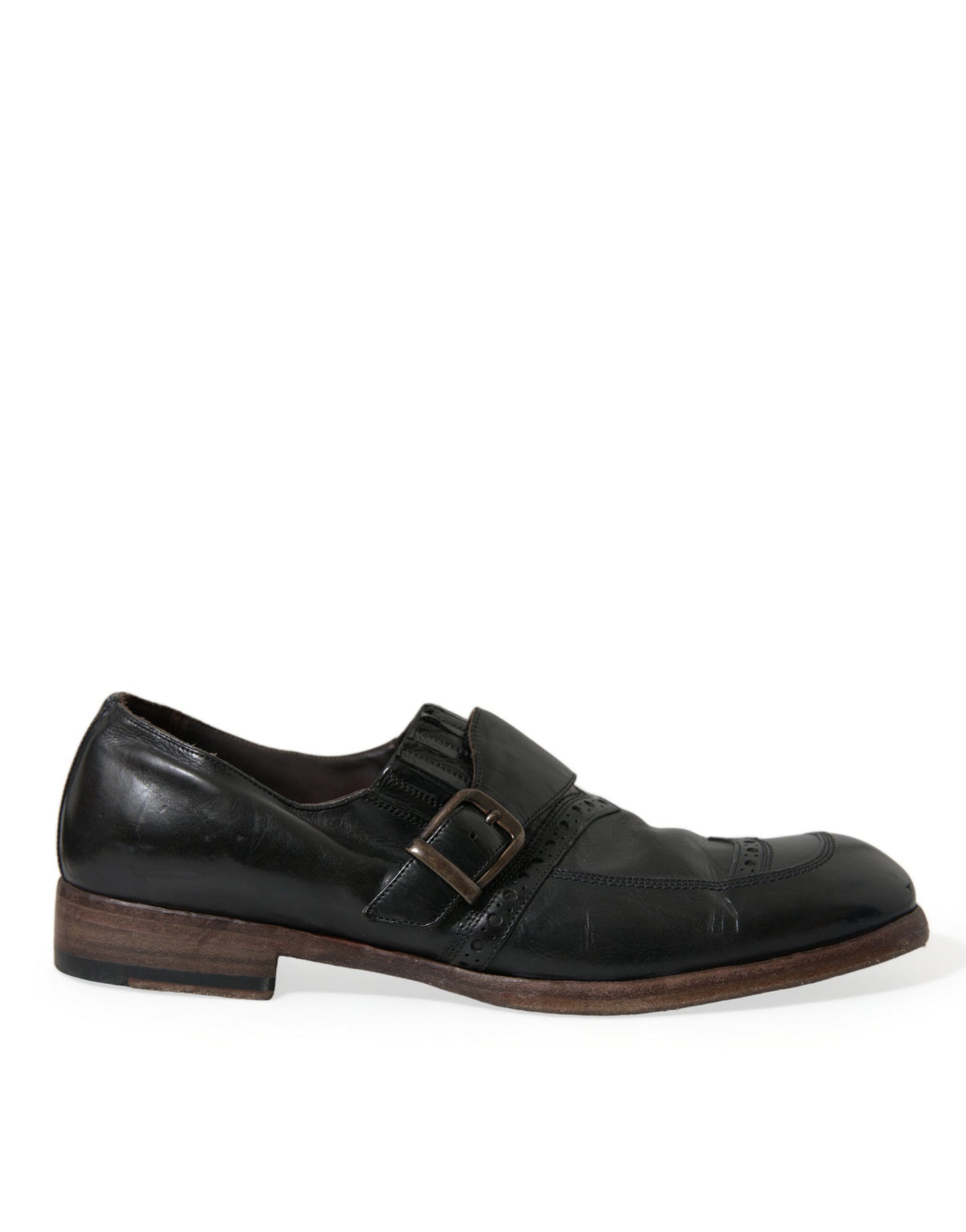 Dolce & Gabbana Elegant Black Leather Moccasins Dress Shoes