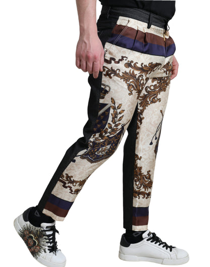 Dolce &amp; Gabbana Mehrfarbige Heraldic Skinny Herrenhose