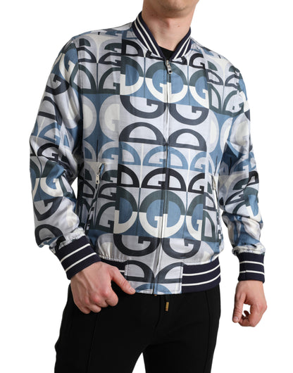 Mehrfarbige Bomber-Blousonjacke mit Logo-Print von Dolce &amp; Gabbana