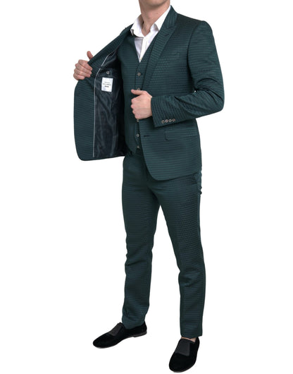 Dolce & Gabbana Emerald Elegance Slim Fit 3-Piece Suit