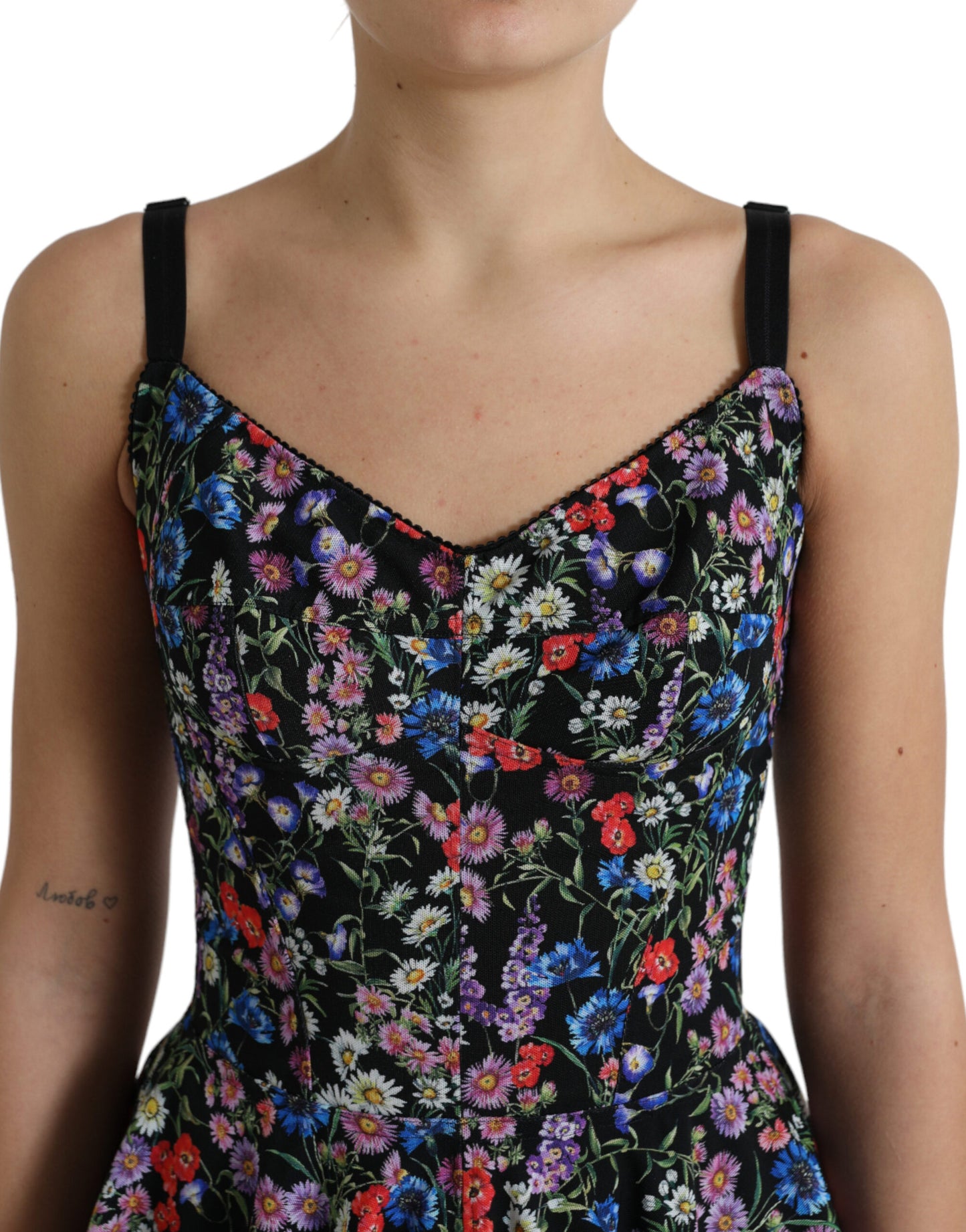 Dolce & Gabbana Elegant Floral A-Line Mini Dress