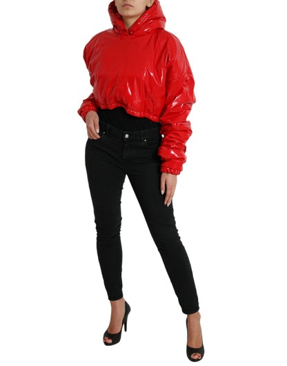 Dolce & Gabbana Chic Shiny Red Cropped Jacket