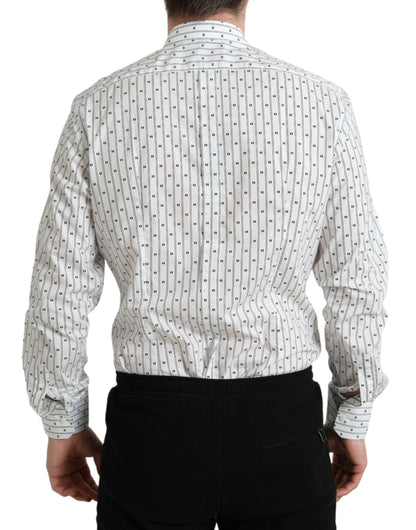 Dolce & Gabbana Elegant White Cotton Slim Fit Dress Shirt