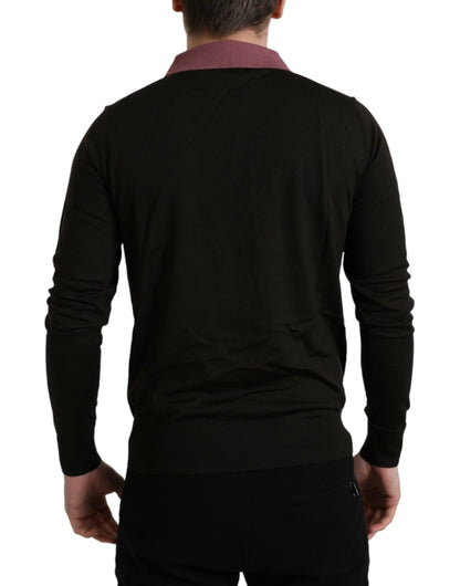 Dolce & Gabbana Elegant Wool Pullover Sweater in Brown