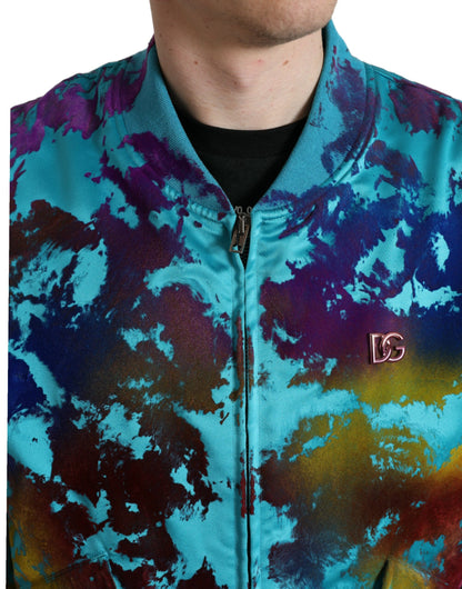 Dolce & Gabbana Multicolor Polyester Bomber Jacket