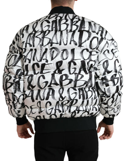 Dolce & Gabbana Elegant White Bomber Jacket