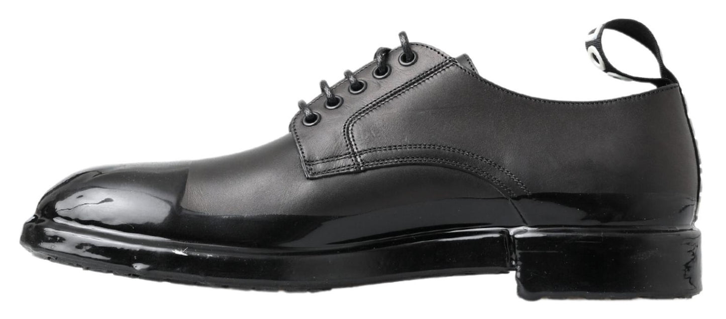 Dolce &amp; Gabbana Derby-Schuhe aus schwarzem Leder