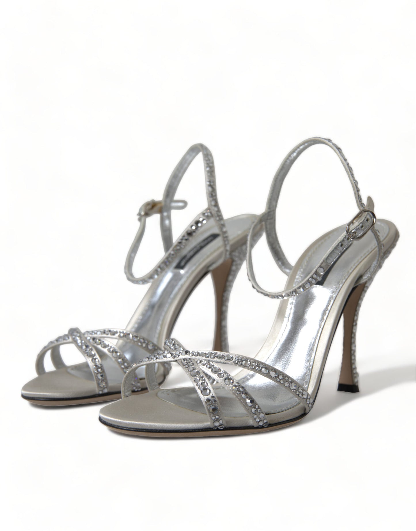 Dolce & Gabbana Elegant Crystal Embellished Heels Sandals