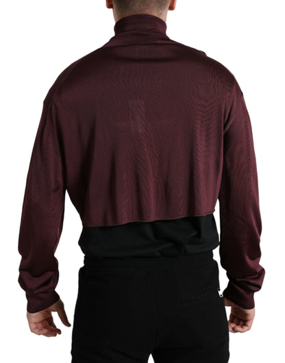 Dolce &amp; Gabbana Rollkragenpullover aus kastanienbrauner Viskose