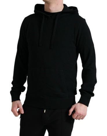 Dolce & Gabbana Elegant Black Cashmere Hooded Sweater