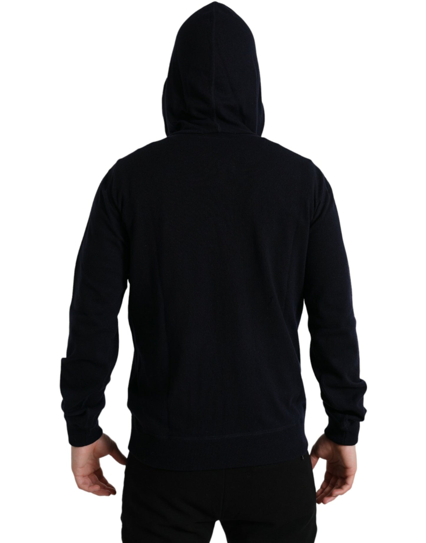 Dolce & Gabbana Elegant Cashmere Hooded Sweater in Blue