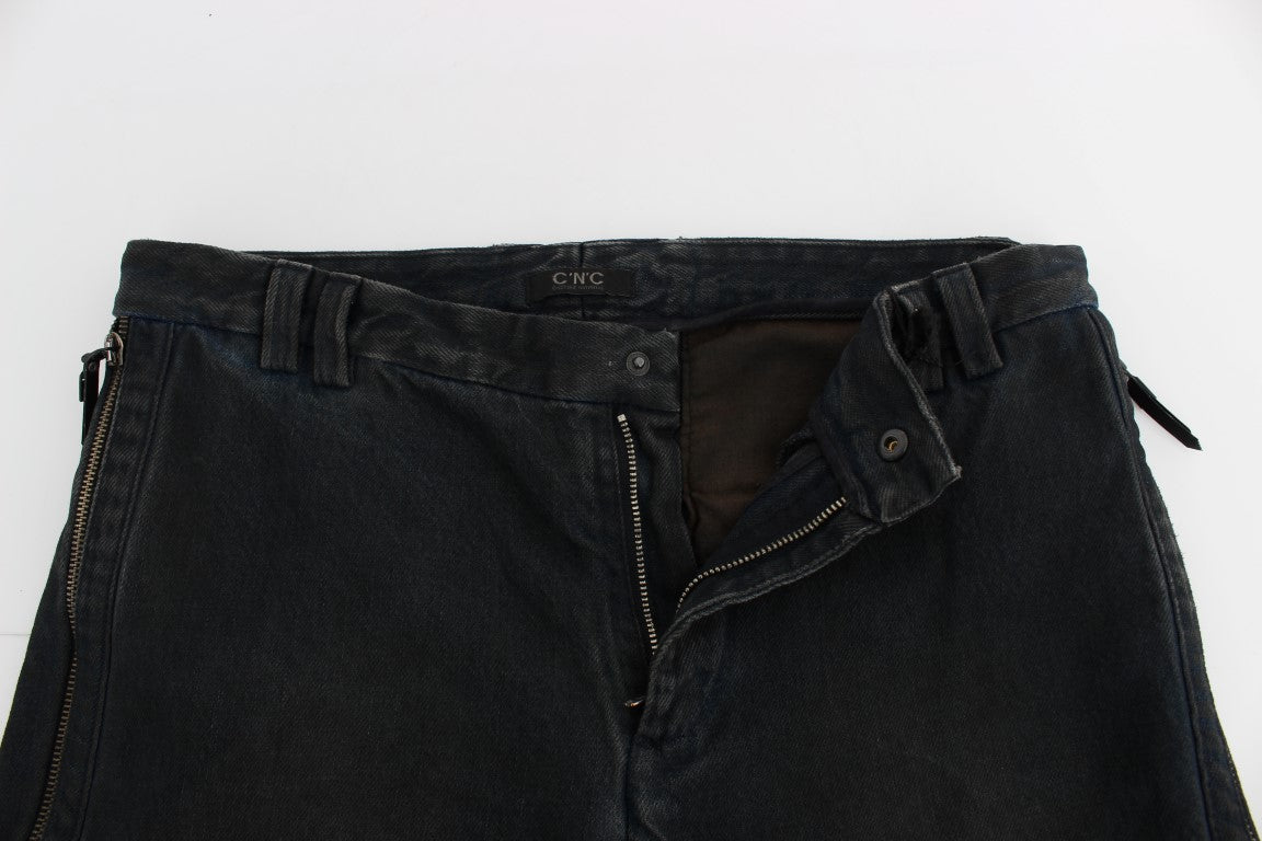 Blaue, schmal geschnittene Denim-Jeans von Costume National aus Baumwolle