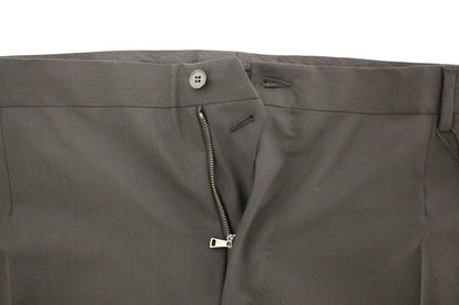 Dolce &amp; Gabbana Schwarze Stretch-Plisseehose aus Wolle