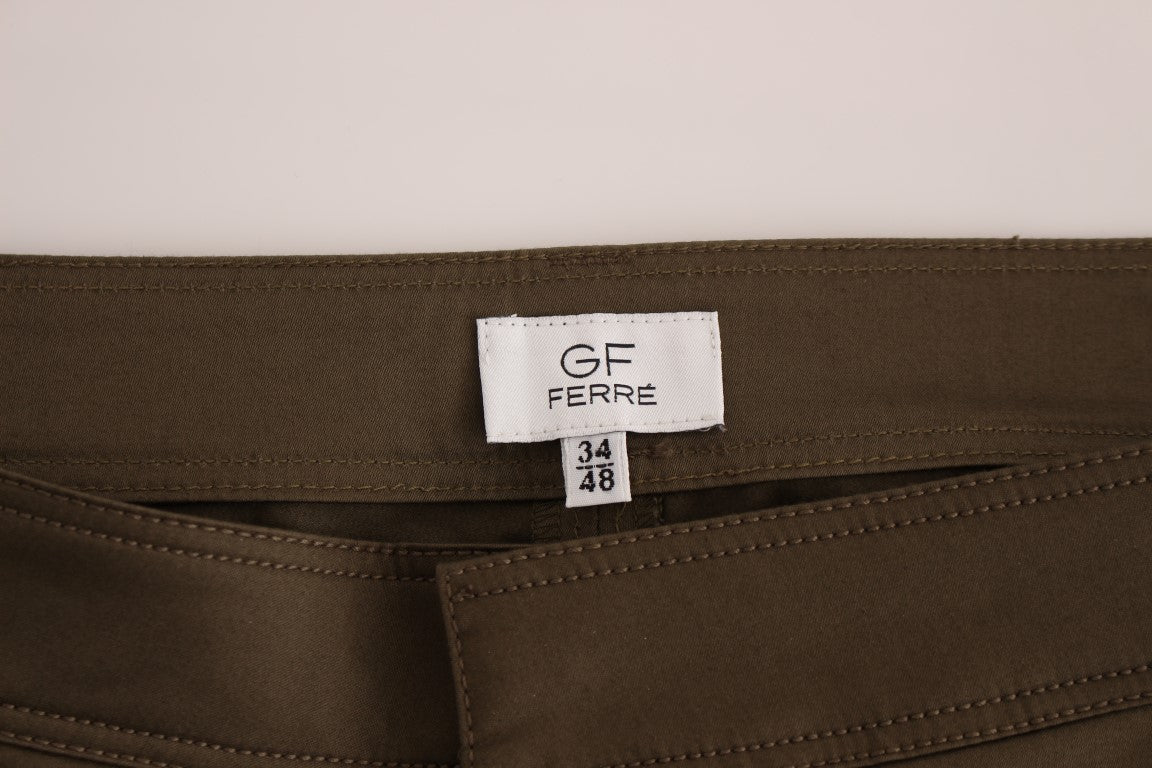 Grüne Stretch-Comfort-Fit-Hose von GF Ferre