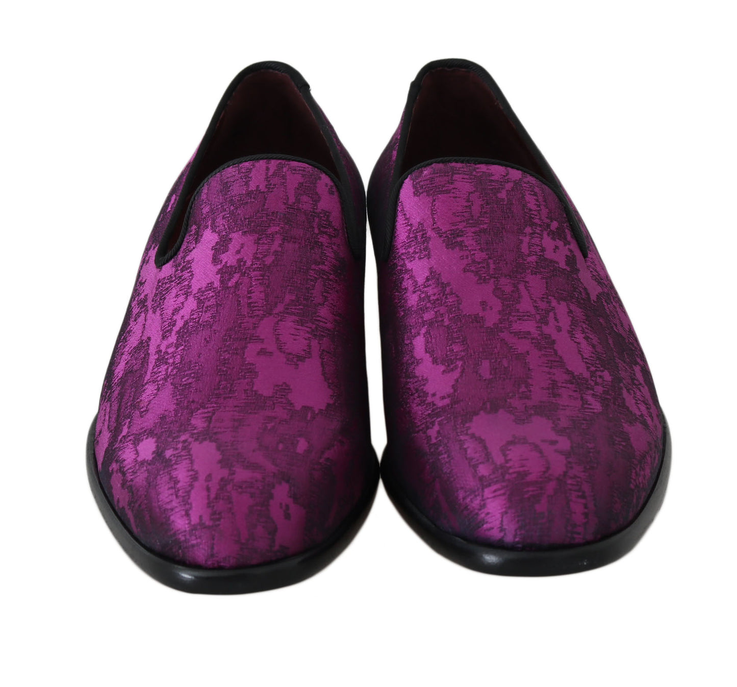 Dolce &amp; Gabbana Lila Jacquard-Loafer-Kleid, formelle Schuhe