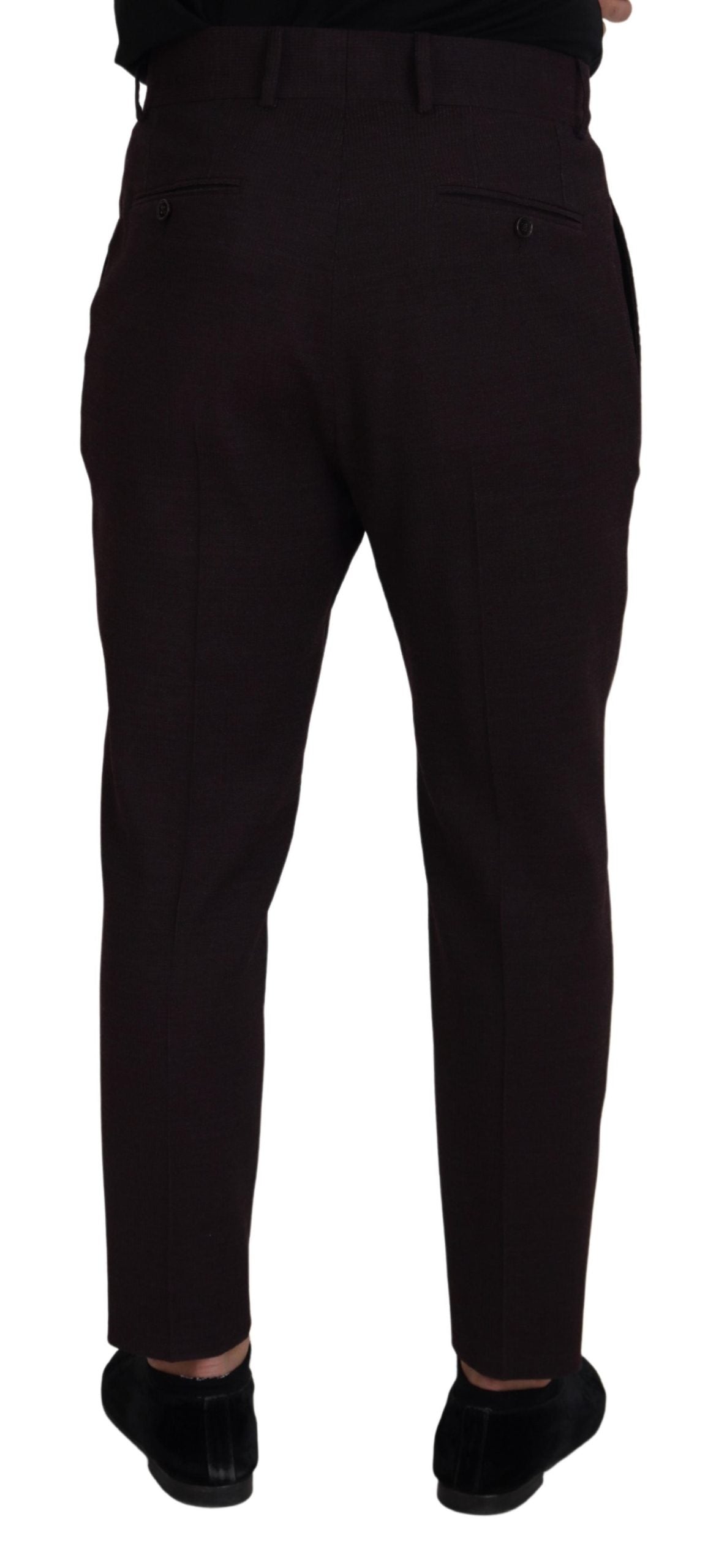 Dolce & Gabbana Elegant Brown Cotton Blend Trousers