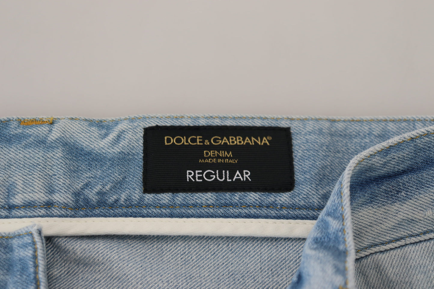 Dolce &amp; Gabbana Hellblaue zerfetzte, lässige Denim-Jeans aus Baumwolle