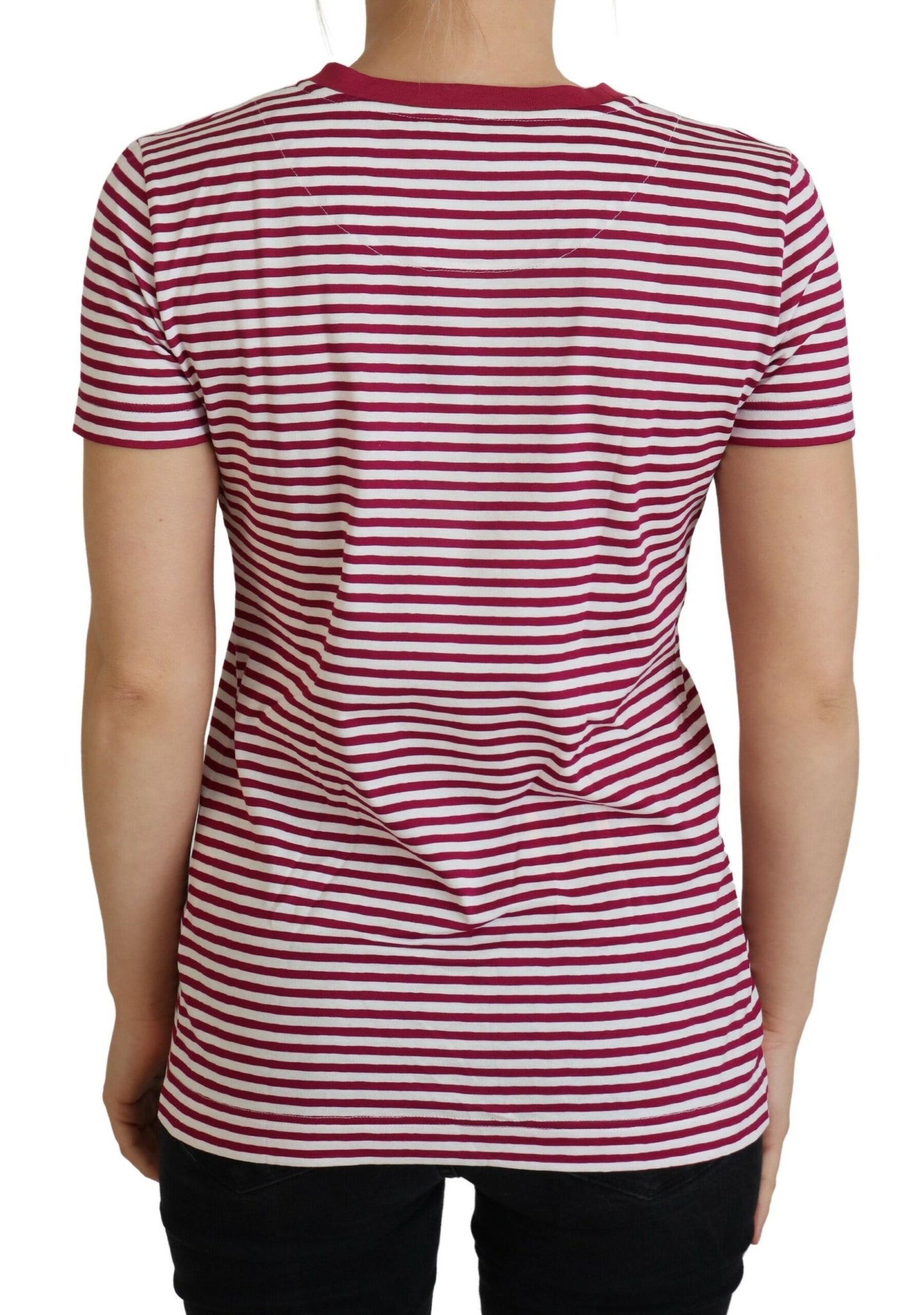 Dolce & Gabbana Exclusive Striped Ibiza Crew Neck Tee