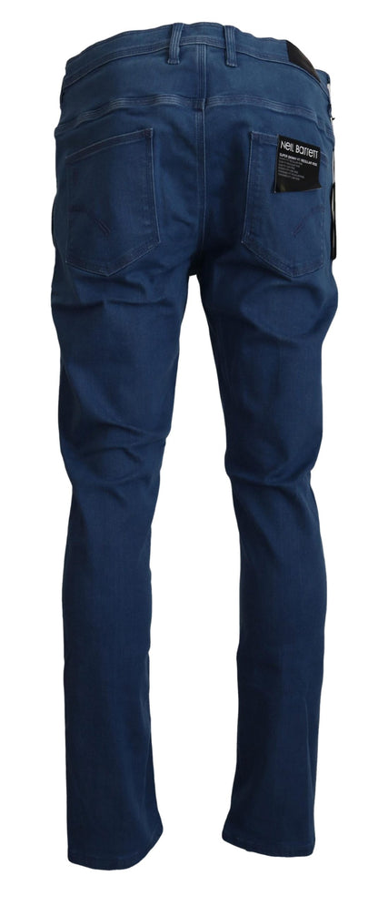 Neil Barrett Blaue Baumwoll-Stretch-Herren-Jeans aus lässigem Denim