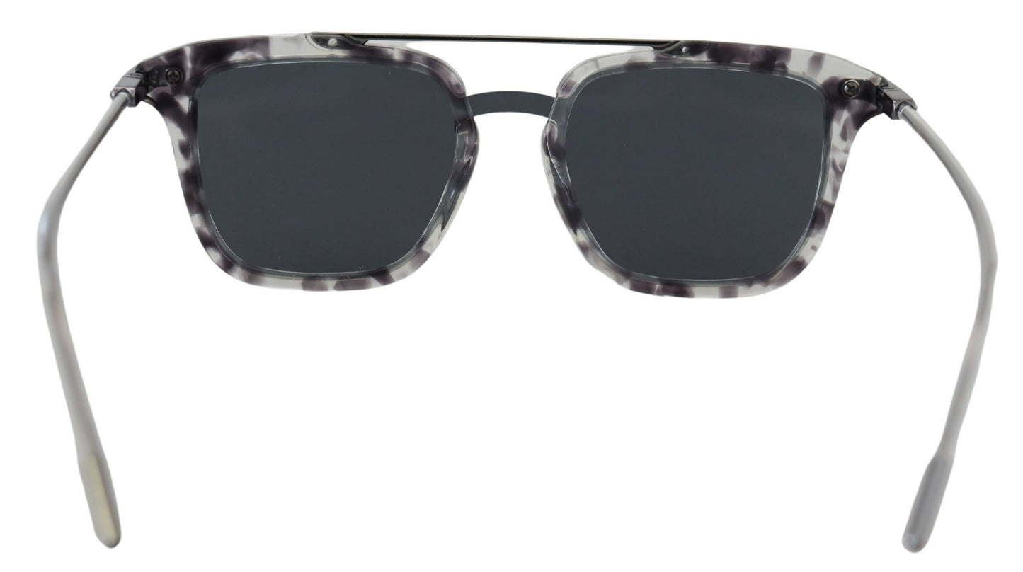 Dolce &amp; Gabbana Grey DG4327-B Sonnenbrille mit grauem Rahmen und grauen Metallgläsern