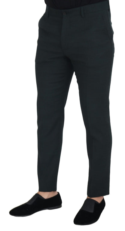 Blaue Slim-Fit-Formalhose aus Wolle von Dolce &amp; Gabbana