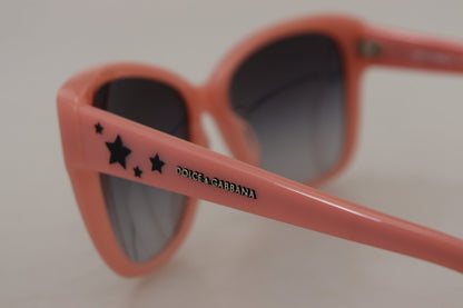 Dolce &amp; Gabbana DG4124 Sonnenbrille mit rosa Acetatrahmen und Sternenverzierung