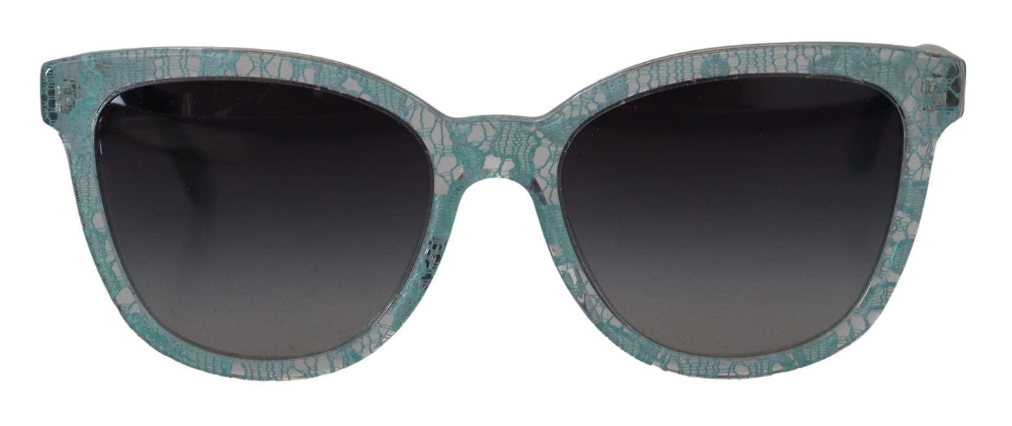 Dolce &amp; Gabbana Blue Lace Crystal Acetate Butterfly DG4190 Sonnenbrille